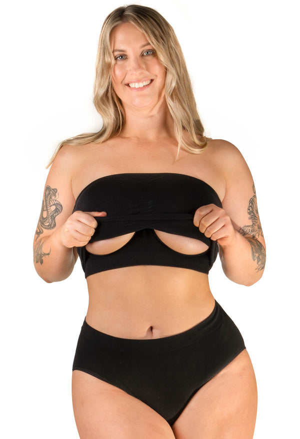 Full Bust Bamboo Strapless Maternity & Nursing Wire Free