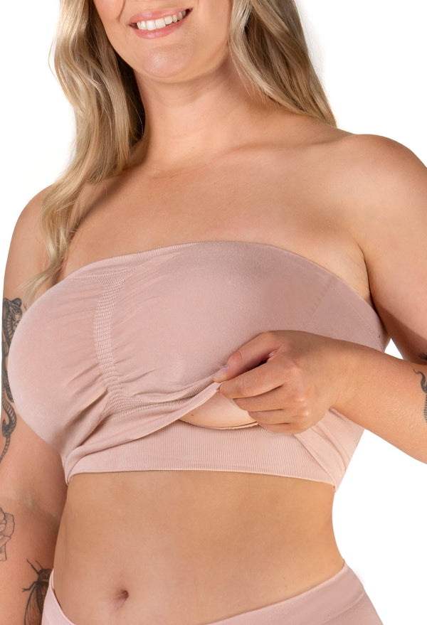 Full Bust Bamboo Strapless Maternity & Nursing Wire Free