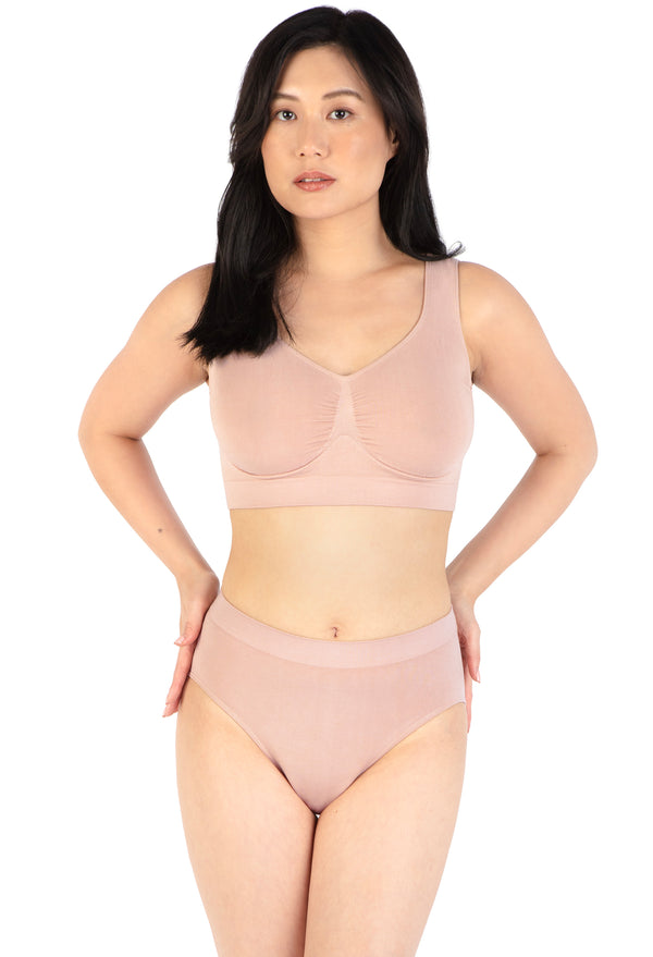 Bamboo Pull On Sleep Bra and High Cut Set