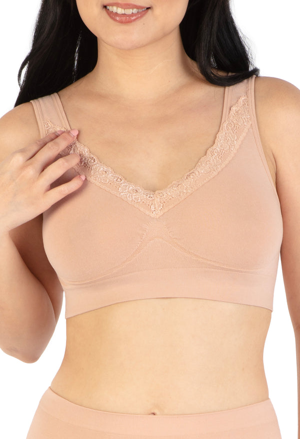 Cotton Rich Pull On Sleep Bra Pack
