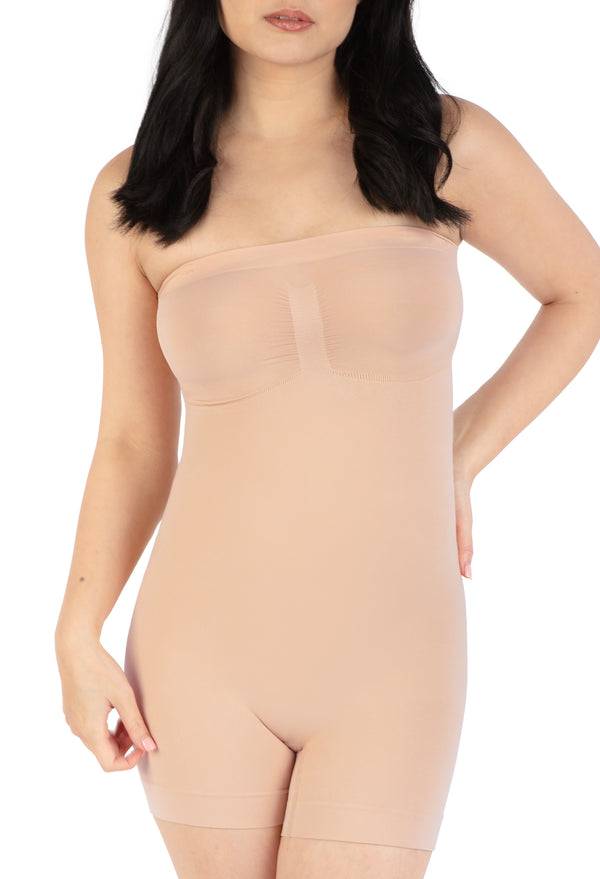 Shapewear Bodysuit Strapless Shorts | BodySleek