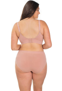 バンブー ノンワイヤー 授乳ブラ + ハイカットショーツ セット - ヌード