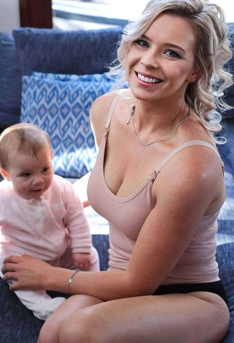 バンブー 授乳用 ブラキャミソール - パシフィックブルー