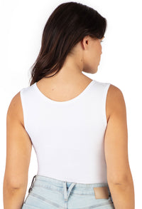 White Bamboo Tank Top