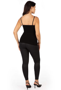 Black bamboo camisole for women, soft and breathable for layering or wearing alone