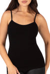 Black Bamboo Singlet  for Women