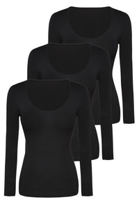 バンブー 長袖 Tシャツ - 3着セット