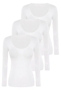 バンブー 長袖 Tシャツ - 3着セット