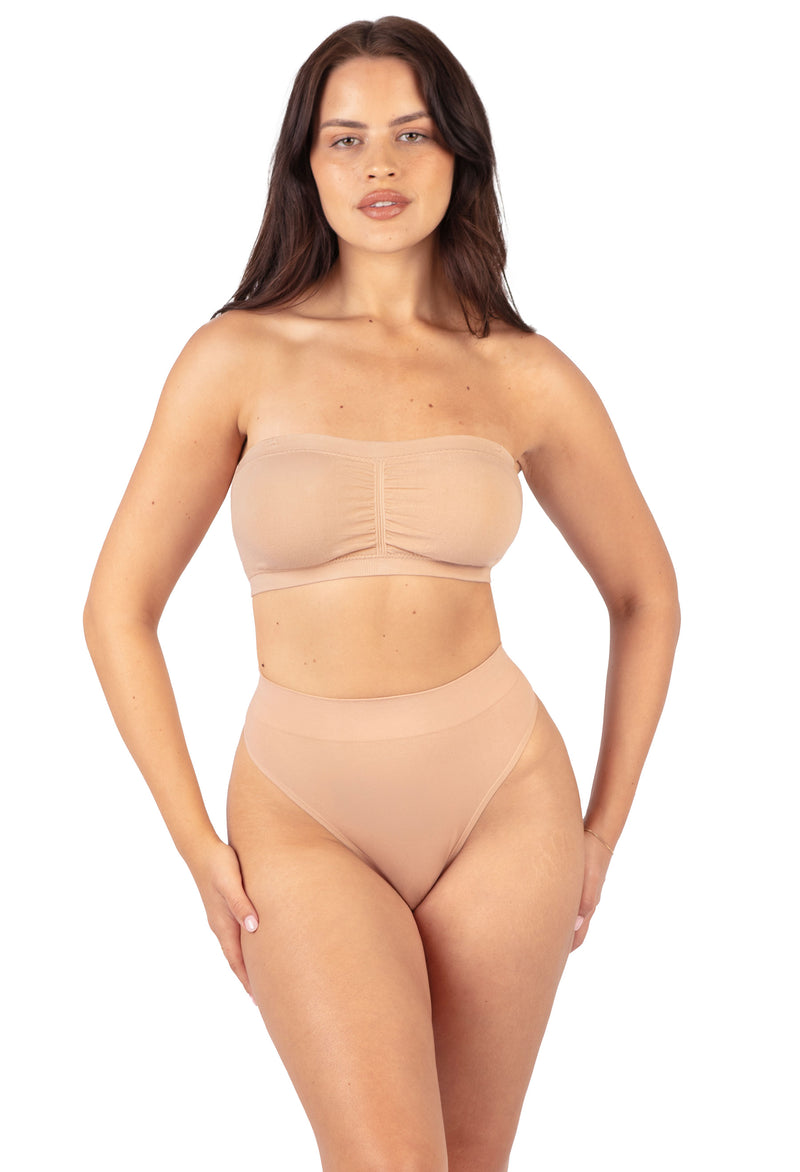 Cotton-Rich Padded Strapless Bra