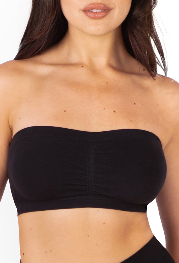 Cotton-Rich Padded Strapless Bra