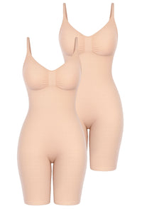 シェイプウェア ボディスーツ ショーツ - 2着セット | 引き締め美ライン