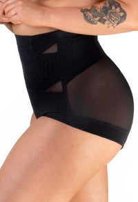 High Waist Power Mesh Tummy Control Brief - 2 Pack