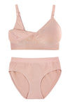 Nude Bamboo Nursing Bra + High Cut Undies Set