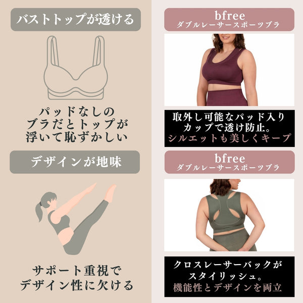Sports Bra - Triple-layer Support Racer