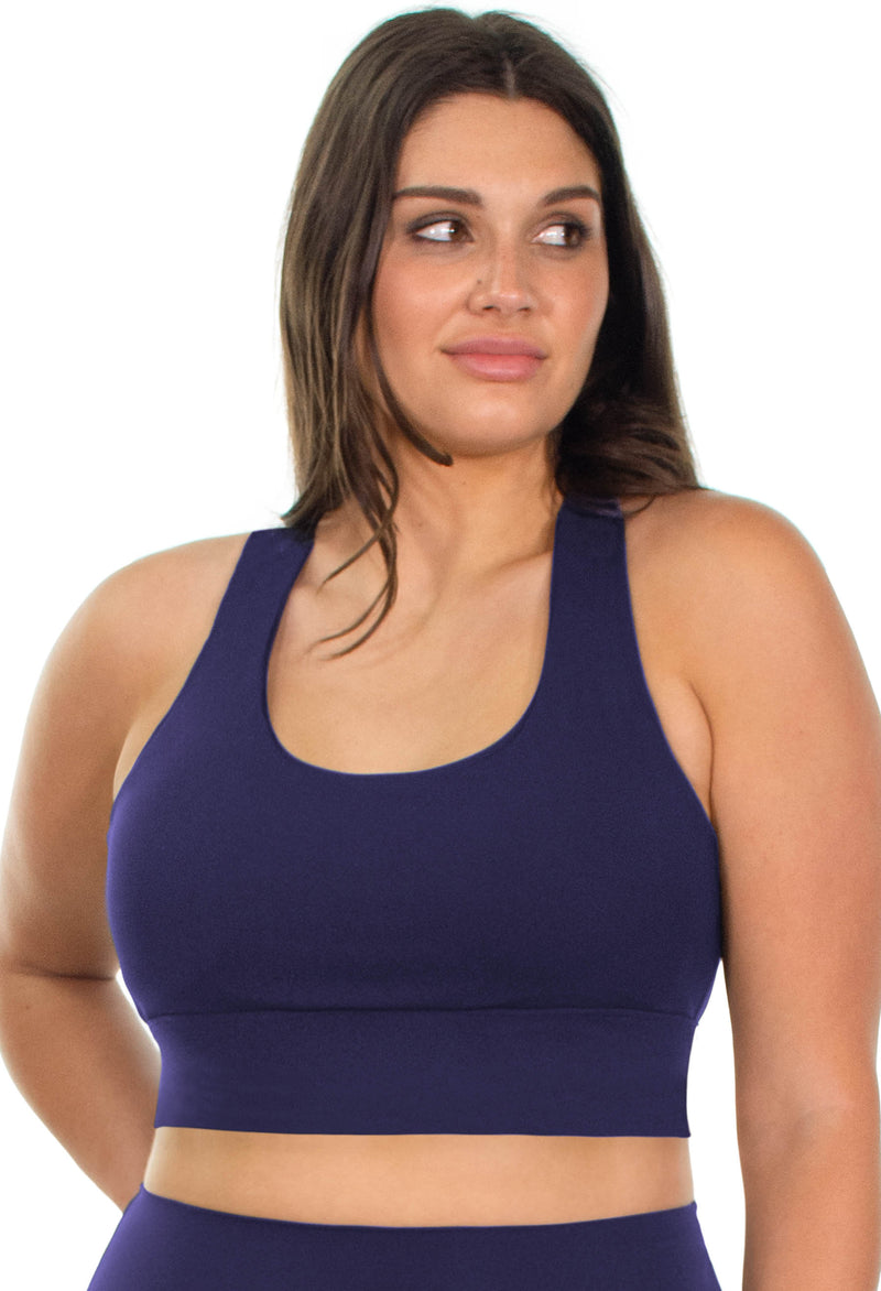 Push Up Sports Bra - Longline With Mesh Racer Back - 2 Pack