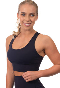 Push Up Sports Bra - Longline With Mesh Racer Back - 2 Pack