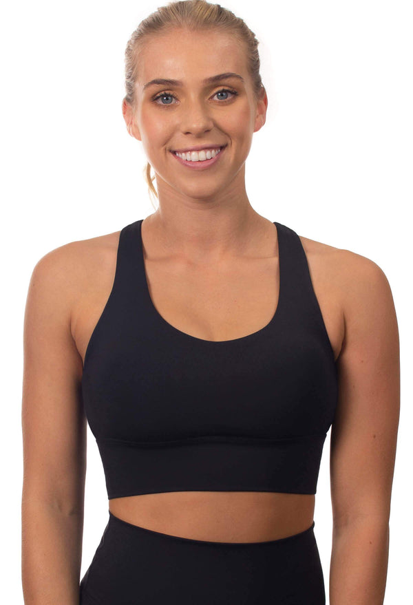 Push Up Sports Bra - Longline With Mesh Racer Back - 2 Pack