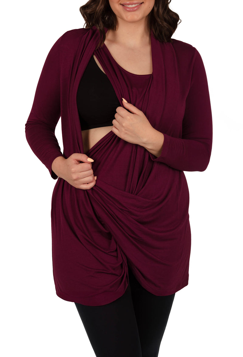 Bamboo Soft Drape Nursing Top