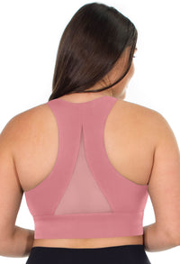Push Up Sports Bra - Longline With Mesh Racer Back - 2 Pack