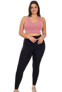 Push Up Sports Bra - Longline With Mesh Racer Back - 2 Pack