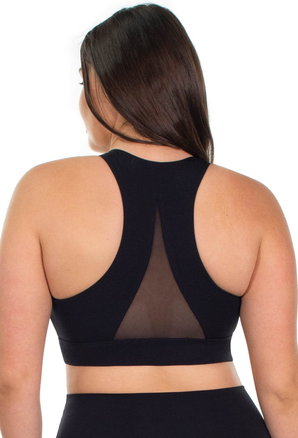 Maternity & Nursing Mesh Racer Back Sports Bra - 3 Pack Black