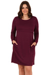 Bamboo Long Sleeve Nursing Dress - 2 Pack