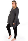 Maternity Bamboo V Neck Tunic Top - 2 Pack
