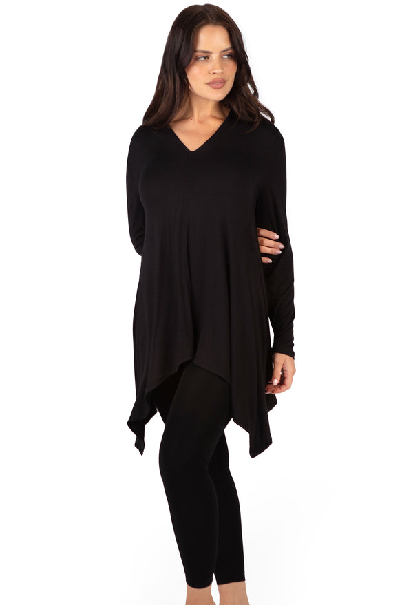 Maternity Bamboo V Neck Tunic Top