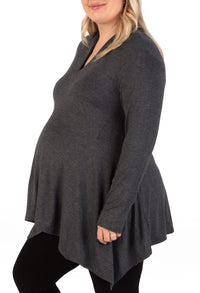 Maternity Bamboo V Neck Tunic Top - 2 Pack