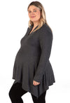 Maternity Bamboo V Neck Tunic Top - 2 Pack