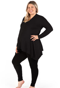 Maternity Bamboo V Neck Tunic Top