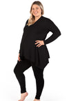 Maternity Bamboo V Neck Tunic Top - 2 Pack