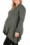Maternity Bamboo V Neck Tunic Top - 2 Pack