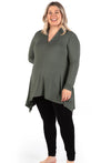 Maternity Bamboo V Neck Tunic Top