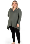 Maternity Bamboo V Neck Tunic Top - 2 Pack