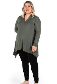 Maternity Bamboo V Neck Tunic Top - 2 Pack