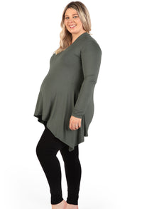 Maternity Bamboo V Neck Tunic Top - 2 Pack
