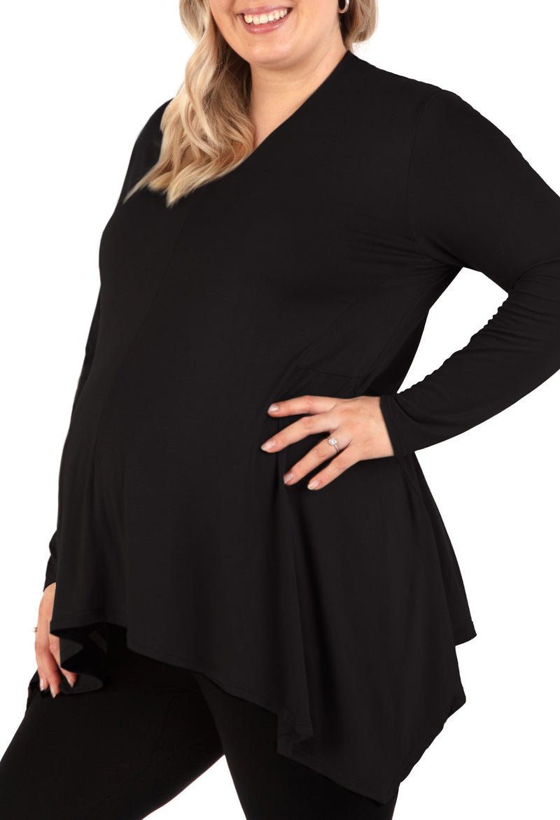 Maternity Bamboo V Neck Tunic Top - 2 Pack