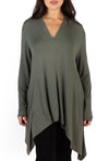 Maternity Bamboo V Neck Tunic Top