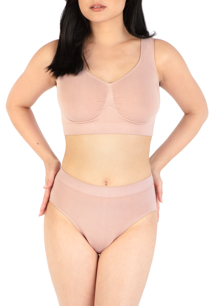 Bamboo Pull On Sleep Bra and High Cut Set