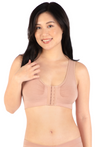 Bamboo Padded Front Closure Wire Free Bra - 3 Pack
