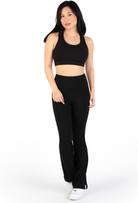 Flare Leggings | High Waisted & Pet Hair Resistant - 2 Pack