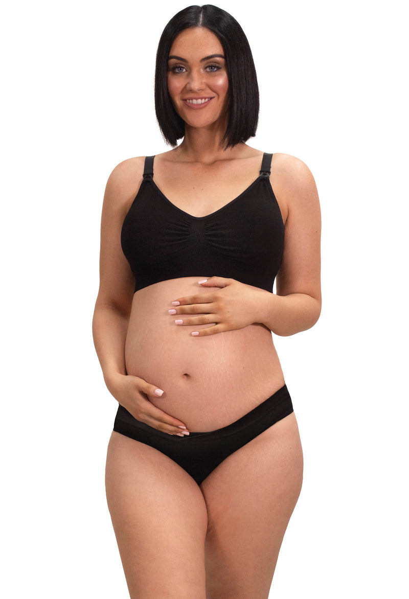 Maternity V-Waist Bamboo Bikini - 7 Pack