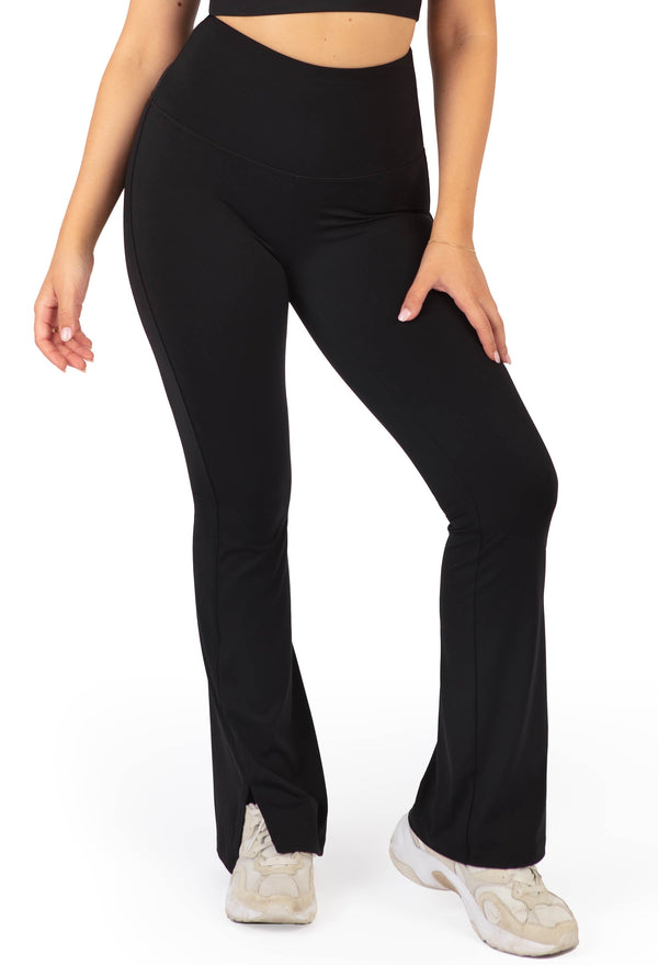 Flare Leggings | High Waisted & Pet Hair Resistant - 2 Pack