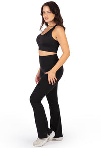 Flare Leggings | High Waisted & Pet Hair Resistant - 2 Pack