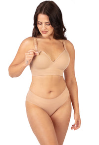 Plunge Nursing Comfort Bra – Wireless with Fixed Moulded Cups