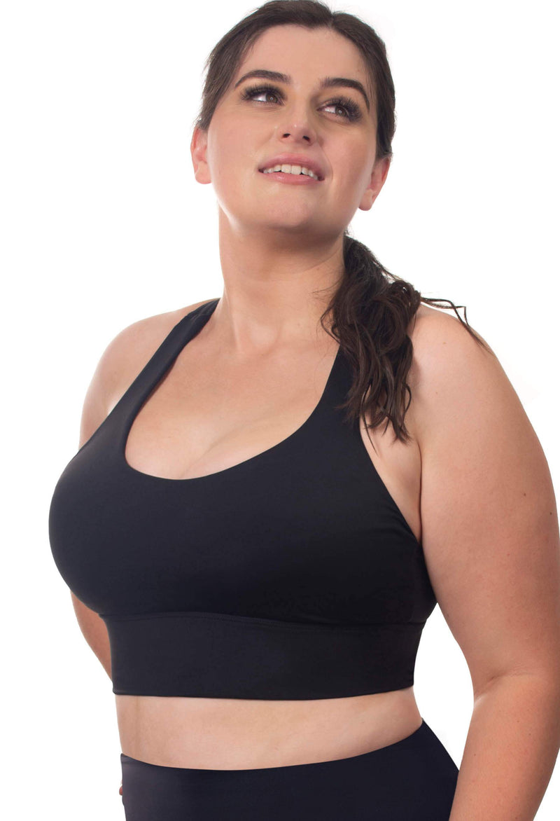 Push Up Sports Bra - Longline With Mesh Racer Back - 2 Pack