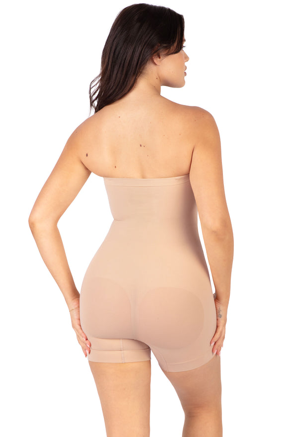 Shapewear Bodysuit Strapless Shorts | BodySleek