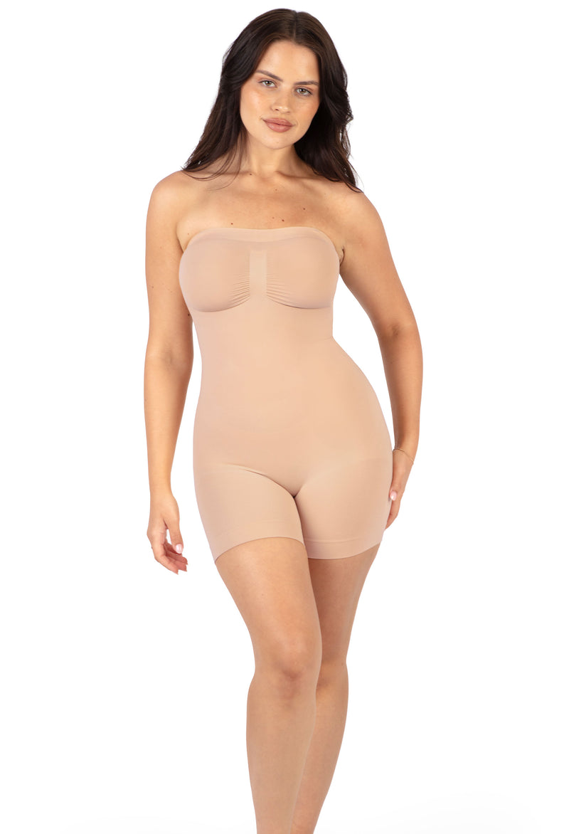 Shapewear Bodysuits Strapless Shorts | BodySleek