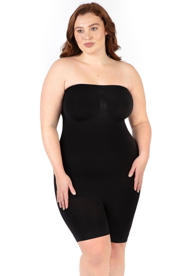 シェイプウェア ボディスーツ ストラップレス ショーツ - 2着セット | 引き締め美ライン